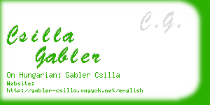 csilla gabler business card